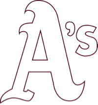 A in white with maroon border